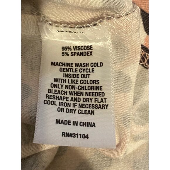 Kim Rogers Women's Pink Leopard Open Front Cardigan Size 2X Animal Print - Picture 9 of 9